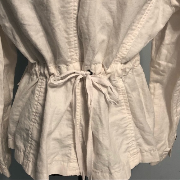 EUC! Talbots White Linen Jacket Size Large Petite - Picture 8 of 13
